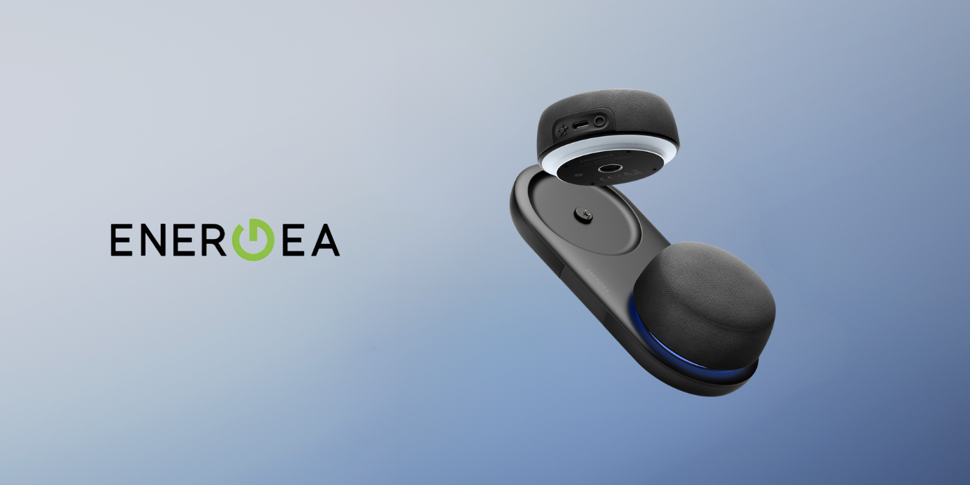 Kompiuterio kolonėlės Energea Magaudio Aura dvigubi „Bluetooth“ garsiakalbiai su prijungimo stotele, juodi aprašymas - Prekės nuotrauka