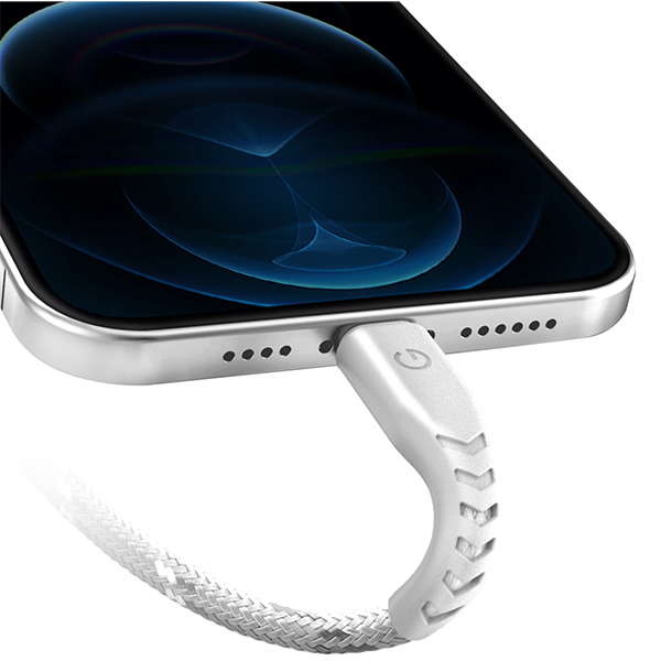 ENERGEA Nyloflex USB-C – Lightning laidas C94 MFI 1.5m baltas aprašymas - Prekės nuotrauka