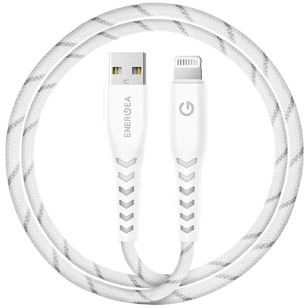 ENERGEA Nyloflex USB-C – Lightning laidas C94 MFI 1.5m baltas aprašymas - Prekės nuotrauka