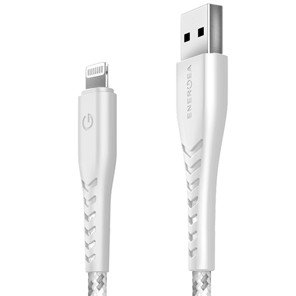 ENERGEA Nyloflex USB-C – Lightning laidas C94 MFI 1.5m baltas aprašymas - Prekės nuotrauka