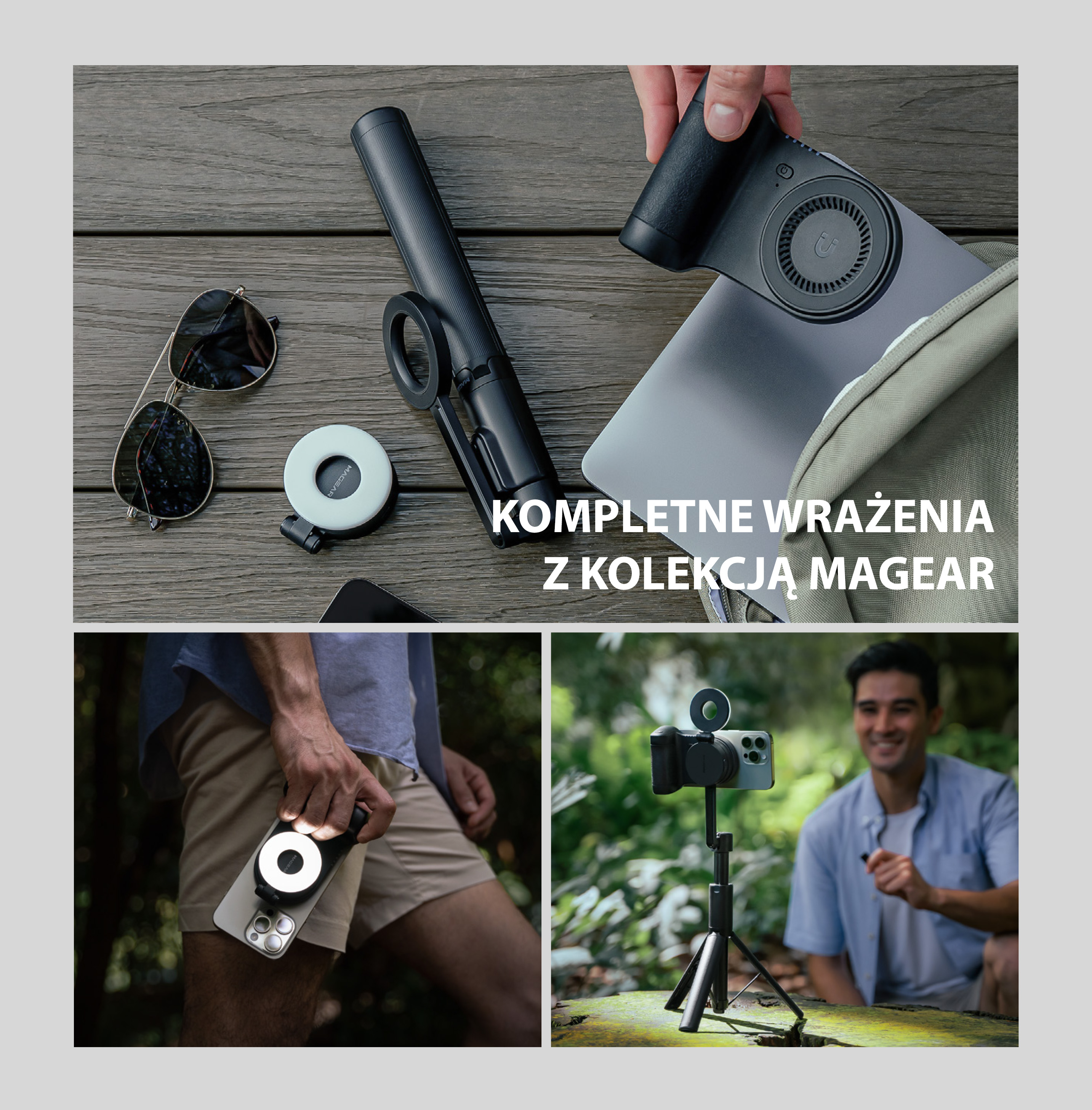 ENERGEA Photo Grip su integruotu išoriniu akumuliatoriumi Magear MagCam Grip juodas MagSafe PG-MAGCAMGRIP-BL aprašymas - Prekės nuotrauka