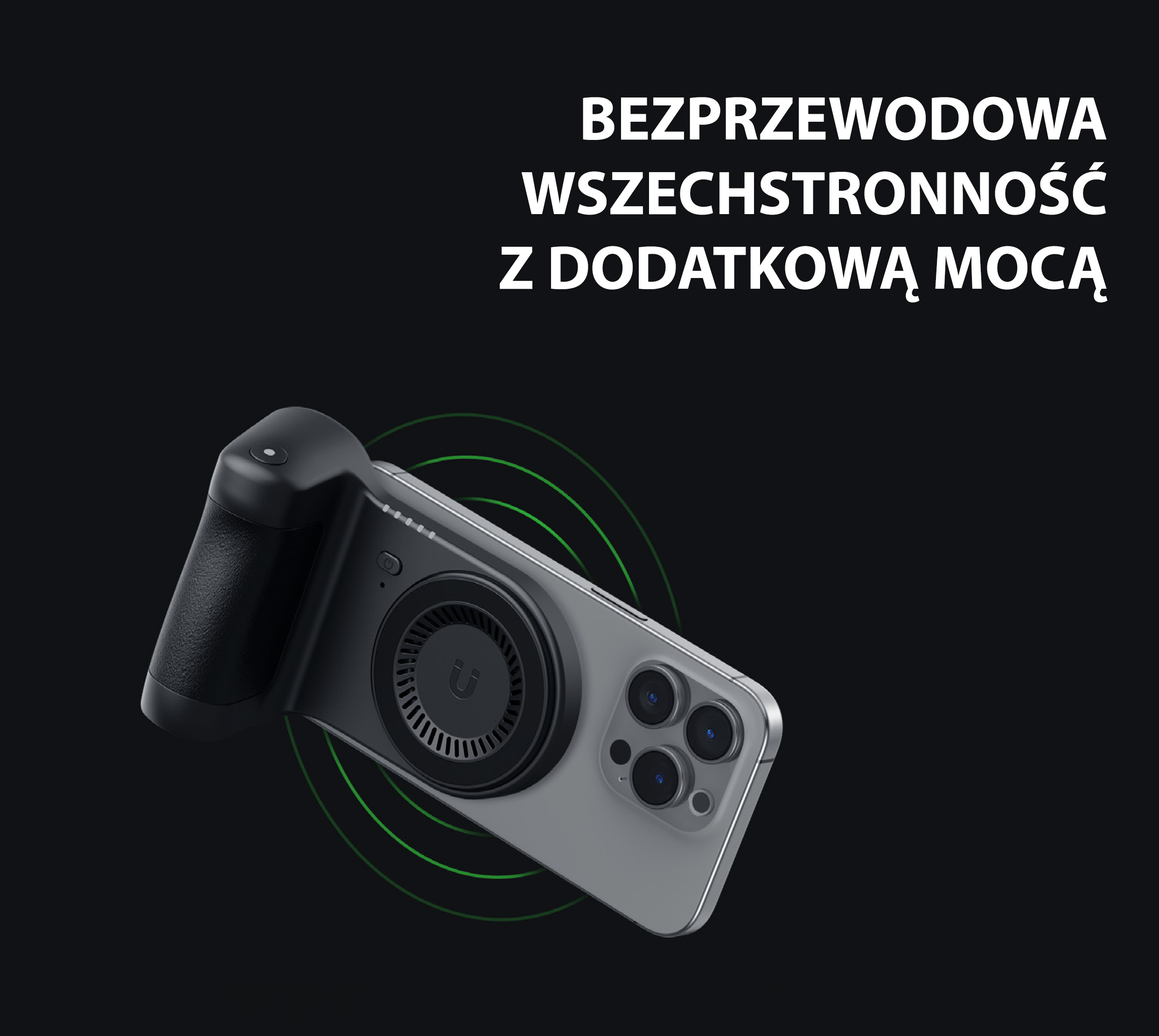 ENERGEA Photo Grip su integruotu išoriniu akumuliatoriumi Magear MagCam Grip juodas MagSafe PG-MAGCAMGRIP-BL aprašymas - Prekės nuotrauka