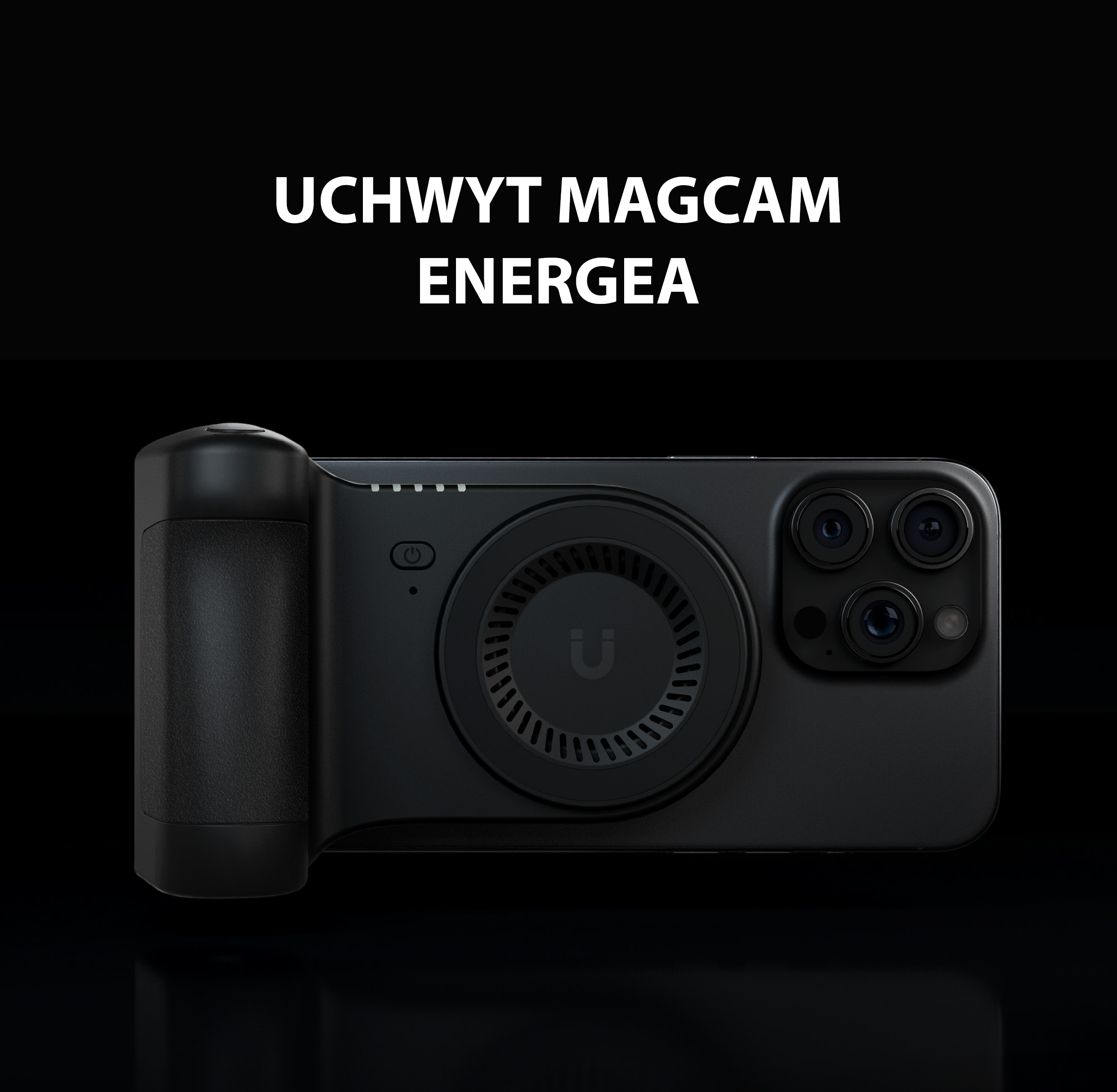ENERGEA Photo Grip su integruotu išoriniu akumuliatoriumi Magear MagCam Grip juodas MagSafe PG-MAGCAMGRIP-BL aprašymas - Prekės nuotrauka