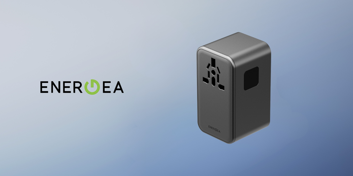 Energea TravelWorld adapteris GaN 160W PD 3x USB-C / USB-A Gunmetal sieninis įkroviklis aprašymas - Prekės nuotrauka