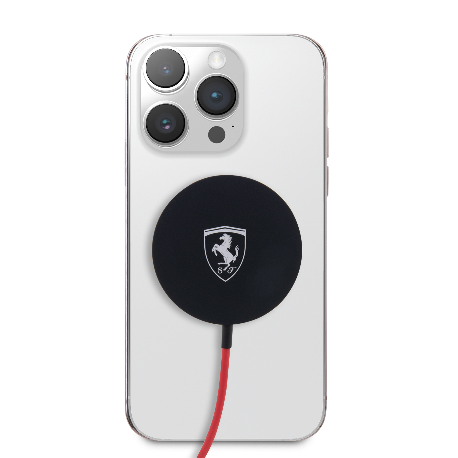 Ferrari FECB SMYK 15W MagSafe belaidis įkroviklis aprašymas - Prekės nuotrauka Ferrari FECB SMYK 15W MagSafe belaidis įkroviklis aprašymas - Prekės nuotrauka