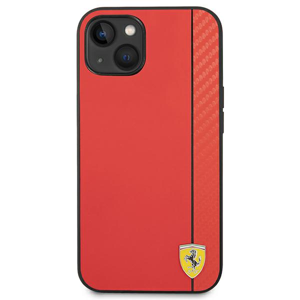 Ferrari FEHCP14MAXRE Apple iPhone 14 Plus / 15 Plus 6.7″ red kietas dėklas Carbon aprašymas - Prekės nuotrauka