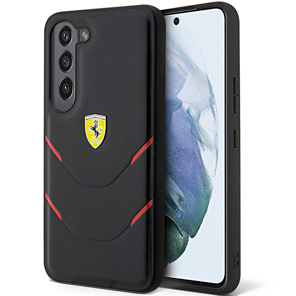Ferrari FEHCS23SPBAK S23 S911 juodos spalvos kietas dėklas Hot Stamp Lines aprašymas - Prekės nuotrauka