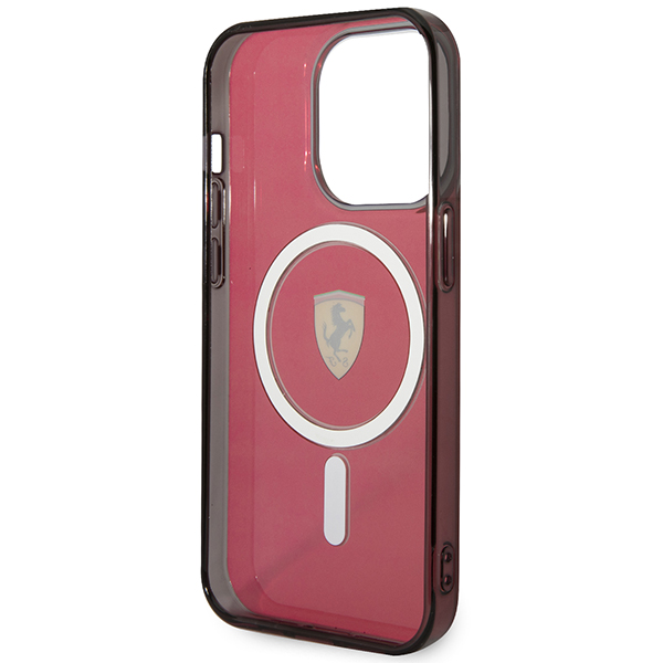 Ferrari FEHMP14LURKR iPhone 14 Pro 6,1″ raudonas kietas dėklas Translucent Magsafe aprašymas - Prekės nuotrauka