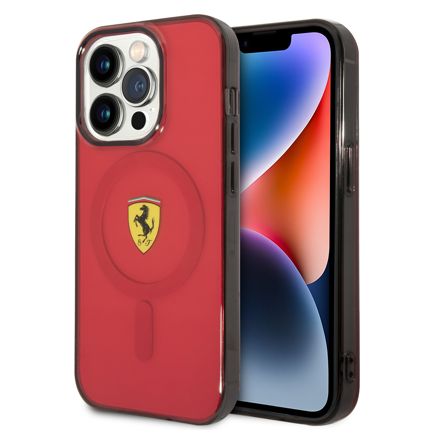 Ferrari FEHMP14LURKR iPhone 14 Pro 6,1″ raudonas kietas dėklas Translucent Magsafe aprašymas - Prekės nuotrauka