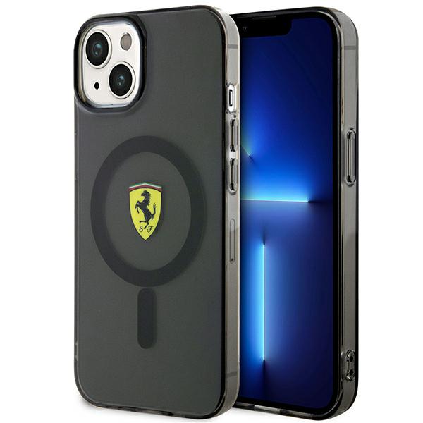 Ferrari FEHMP14MURKK iPhone 14 Plus / 15 Plus 6.7″ juodos spalvos kietas dėklas Translucent Magsafe aprašymas - Prekės nuotrauka