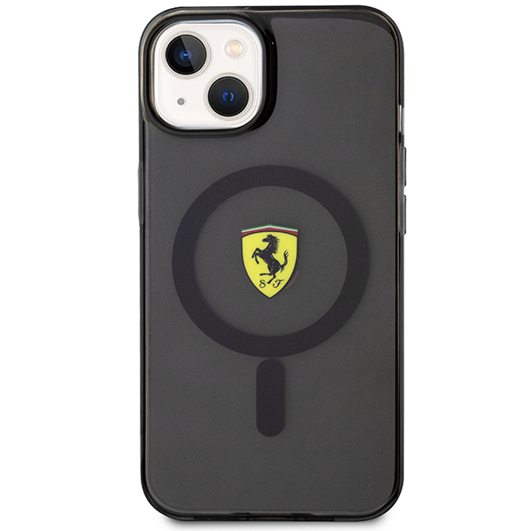 Ferrari FEHMP14MURKK iPhone 14 Plus / 15 Plus 6.7″ juodos spalvos kietas dėklas Translucent Magsafe aprašymas - Prekės nuotrauka