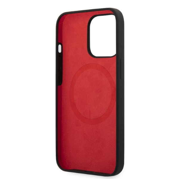 Ferrari FESSIHMP13LBK iPhone 13 Pro / 13 6,1″ juodos spalvos kietas dėklas Silicone MagSafe aprašymas - Prekės nuotrauka