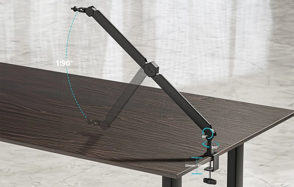 Fifine BM66 mikrofonas desk stand juodos spalvos aprašymas - Prekės nuotrauka