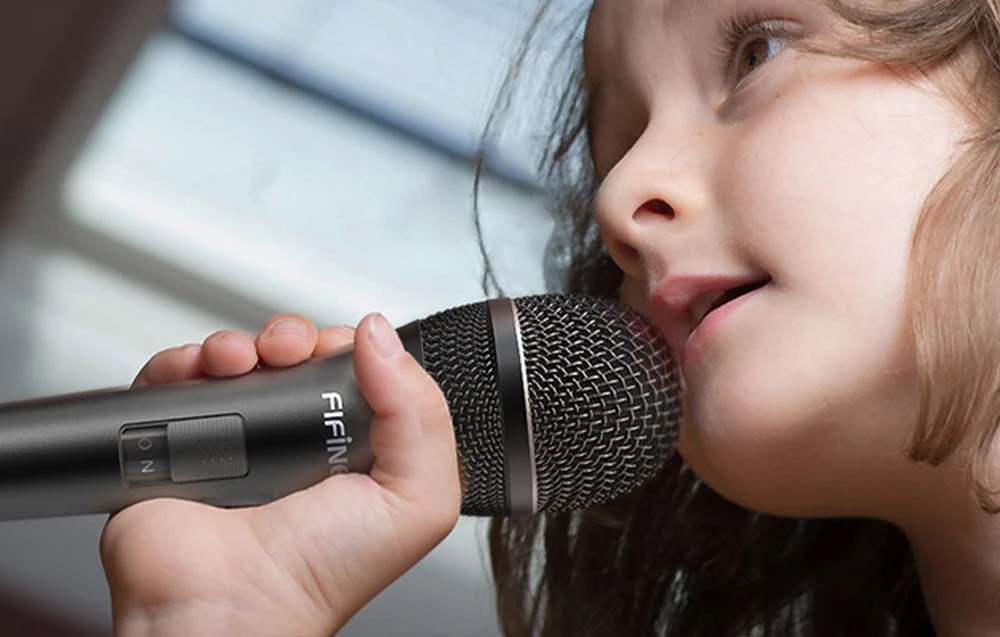 Fifine K6 dinaminis vocal mikrofonas juodos spalvos aprašymas - Prekės nuotrauka