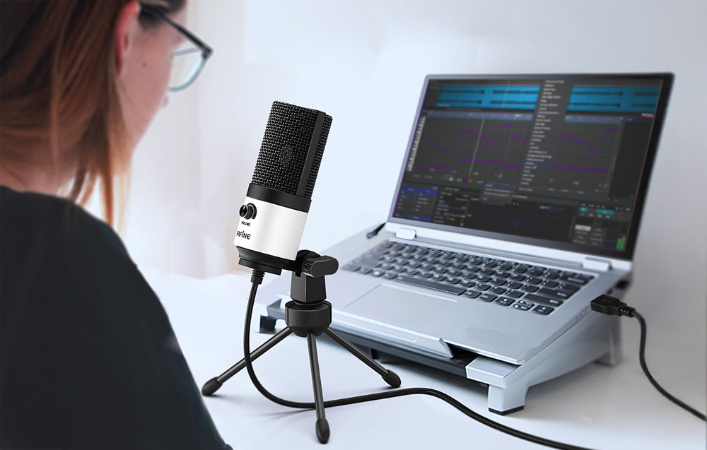 Fifine K669BW studio microphone (baltas) aprašymas - Prekės nuotrauka