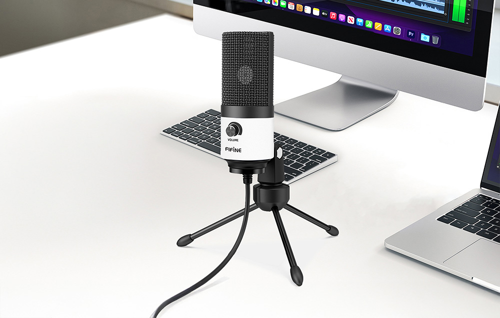 Fifine K669BW studio microphone (baltas) aprašymas - Prekės nuotrauka