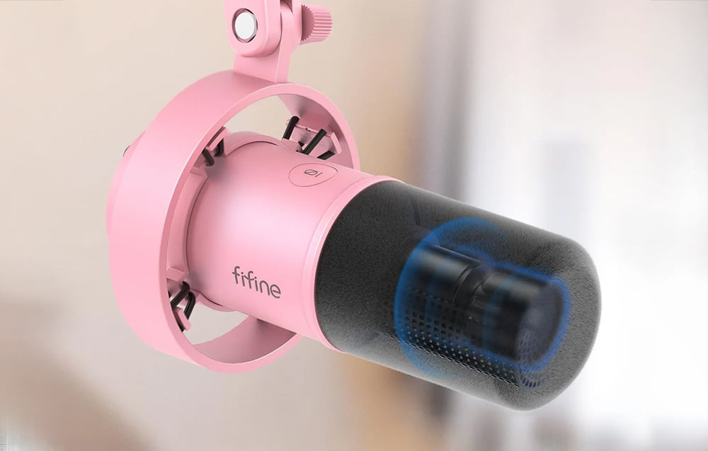 Fifine T688P dinaminis mikrofonas rožinės spalvos) aprašymas - Prekės nuotrauka Fifine T688P dinaminis mikrofonas rožinės spalvos) aprašymas - Prekės nuotrauka