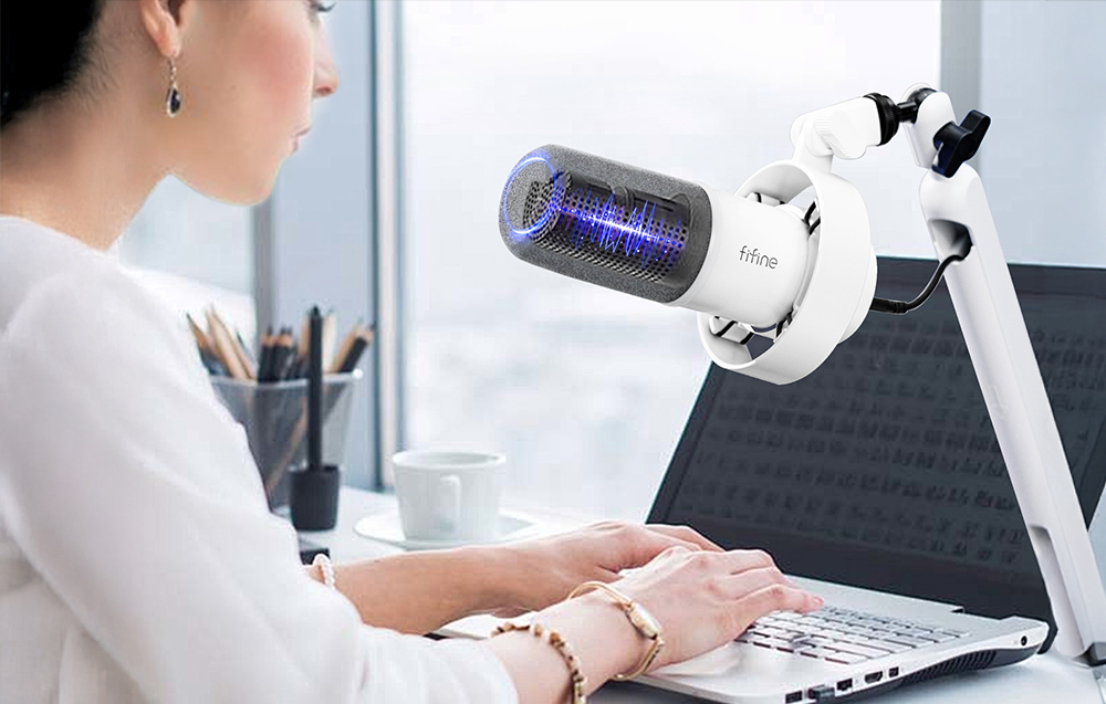 Mikrofonas dynamiczny Fifine T688W (baltas) aprašymas - Prekės nuotrauka