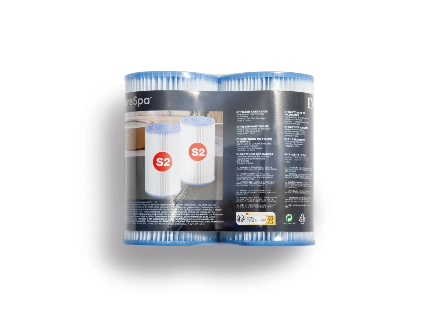 Filtras Pure Spa siurbliui, S2 tipas, 2 vnt. rinkinys, INTEX 29012 aprašymas - Prekės nuotrauka