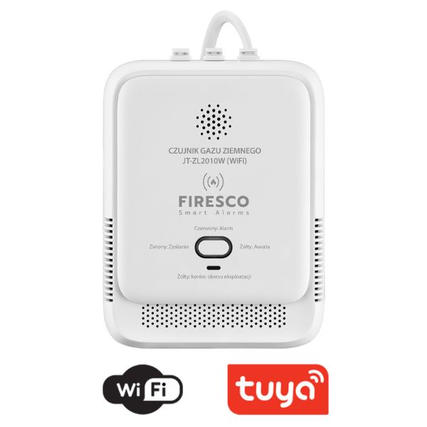 „Firesco JT-ZL2010W Wi-Fi Tuya Smart Life“ gamtinių dujų (metano) jutiklis aprašymas - Prekės nuotrauka „Firesco JT-ZL2010W Wi-Fi Tuya Smart Life“ gamtinių dujų (metano) jutiklis aprašymas - Prekės nuotrauka