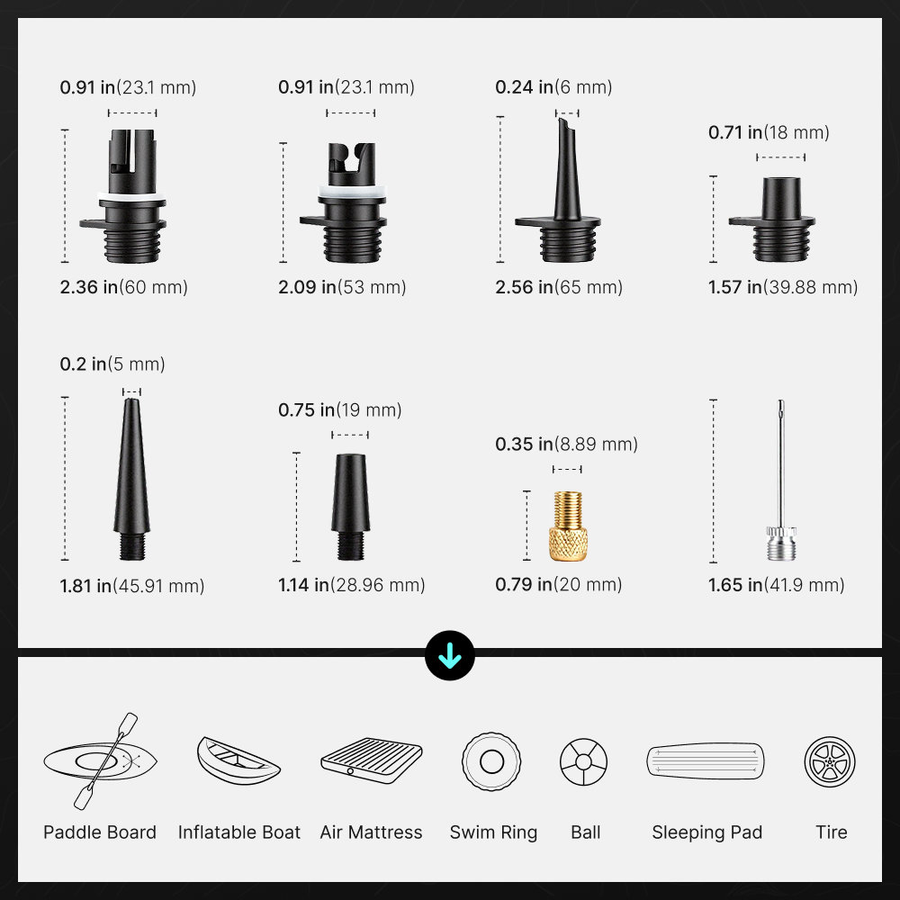 SUP Pump Flextail EVO SUP PUMP 200 (pilkas) aprašymas - Prekės nuotrauka