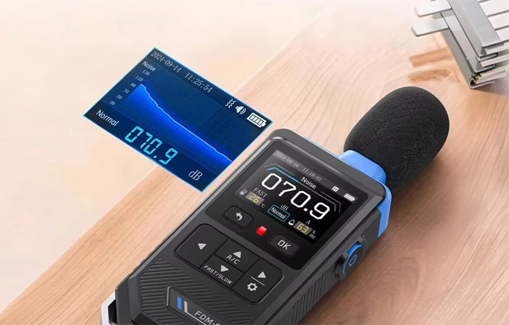 FNIRSI FDM-02 Sound Level Meter aprašymas - Prekės nuotrauka
