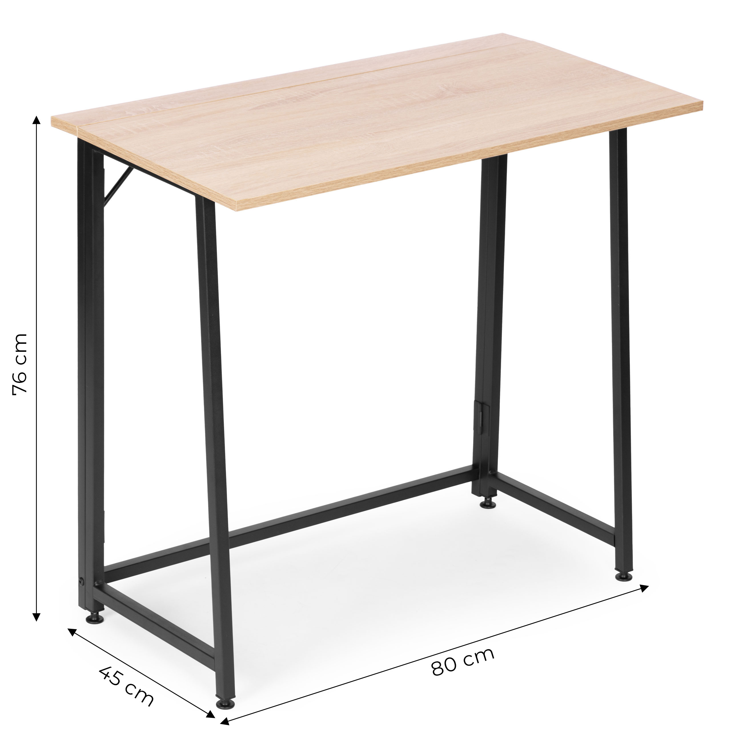 Foldable Computer Desk 80×45 cm Nešiojamas kompiuteris Table Loft Style ModernHome aprašymas - Prekės nuotrauka