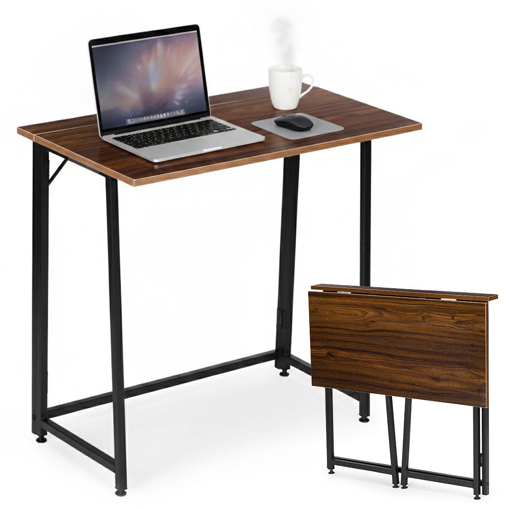 Foldable Computer Desk 80×45 cm Nešiojamas kompiuteris Table Loft Style ModernHome aprašymas - Prekės nuotrauka