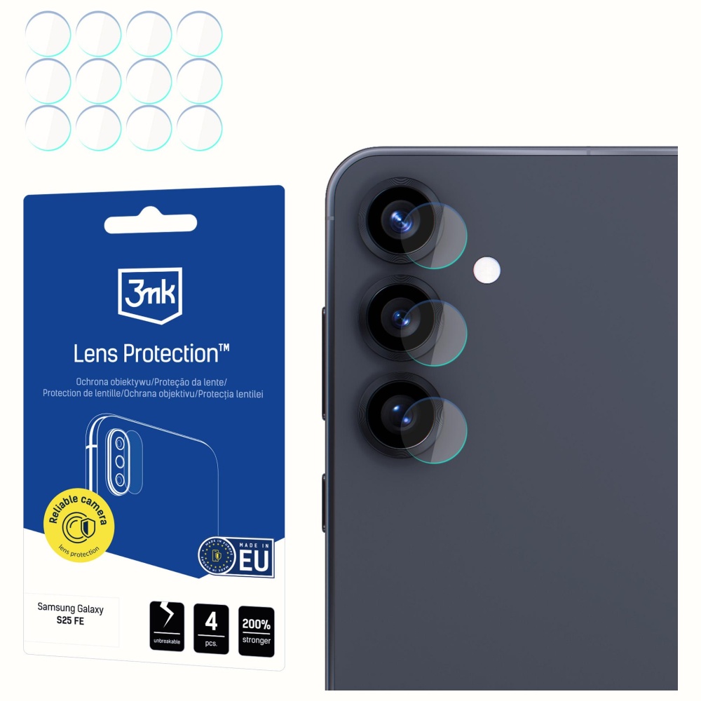 Fotoaparato objektyvo apsauga 3MK Lens Protect skirta Samsung Galaxy S25 FE aprašymas - Prekės nuotrauka