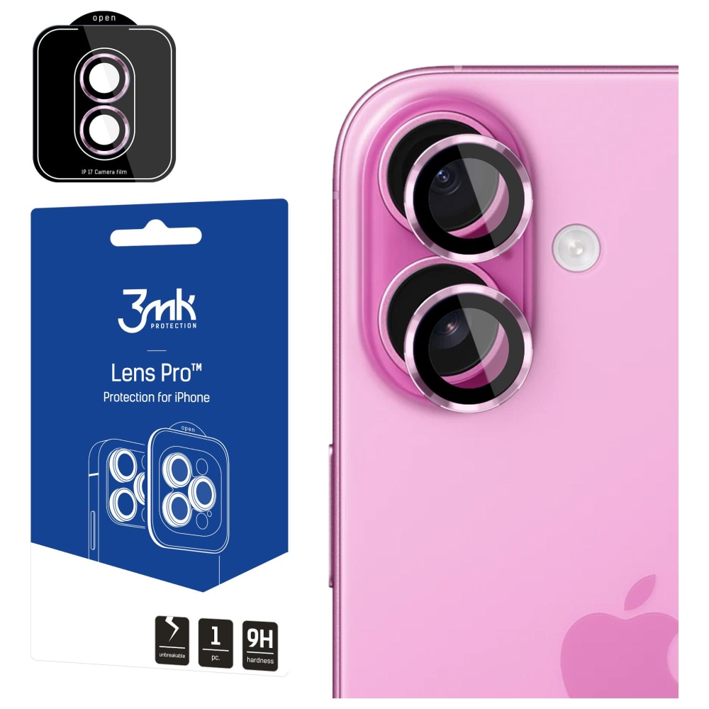 Fotoaparato objektyvo apsauga 3MK Lens Protection Pro, skirta iPhone 17, violetinė aprašymas - Prekės nuotrauka