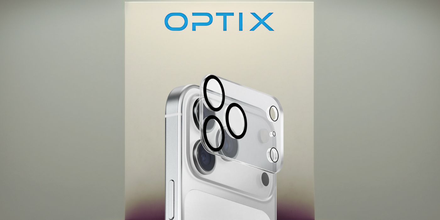 Fotoaparato objektyvo apsauga UNIQ Optix Clearshield Frameguard, skirta iPhone 18 Pro, visiškai skaidri, su aplikatoriumi aprašymas - Prekės nuotrauka