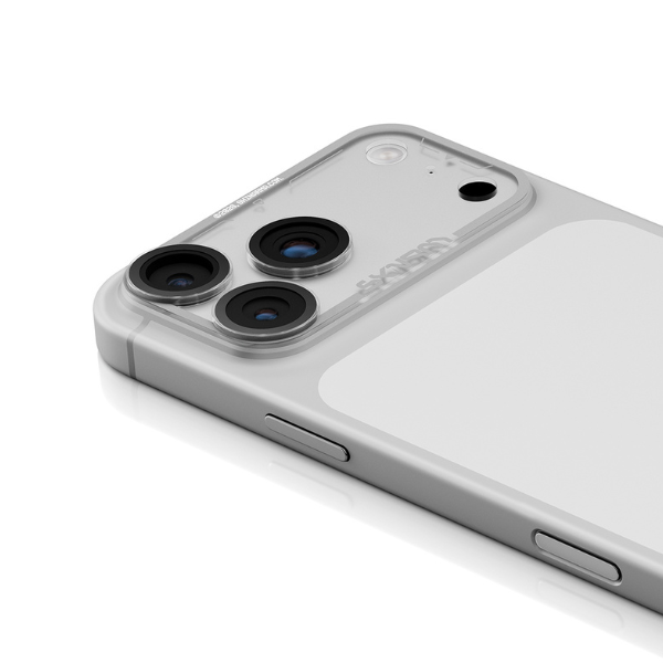 Fotoaparato objektyvo stiklas Skinarma Magma Full Matte skirtas iPhone 17 Pro Max pilkas aprašymas - Prekės nuotrauka