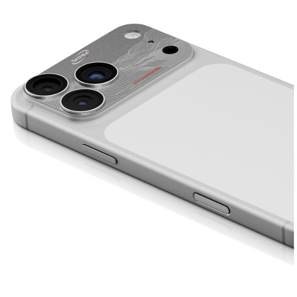 Fotoaparato objektyvo stiklas Skinarma Sonix Full Aliuminio skirtas iPhone 17 Pro Max sidabrinis aprašymas - Prekės nuotrauka