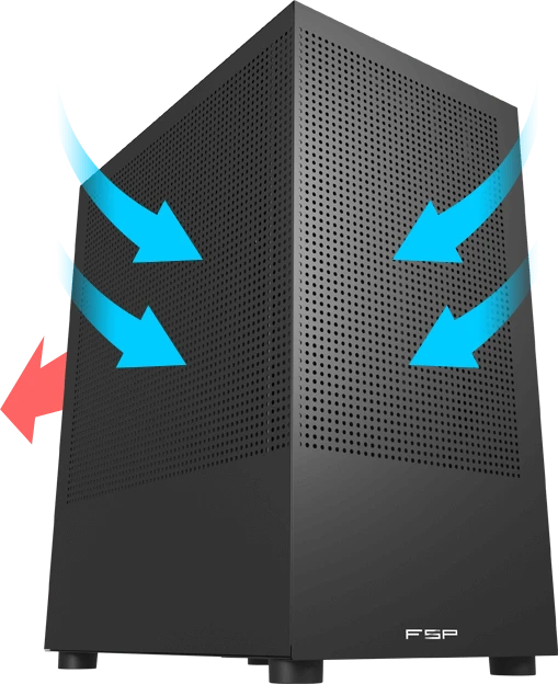 FSP Case | S110-B | Juodas | M-ATX Mid Tower aprašymas - Prekės nuotrauka FSP Case | S110-B | Juodas | M-ATX Mid Tower aprašymas - Prekės nuotrauka