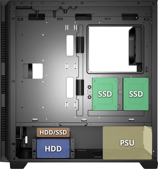 FSP Kompiuterio korpusas U530-BS Silent E-ATX Ultra Tower aprašymas - Prekės nuotrauka