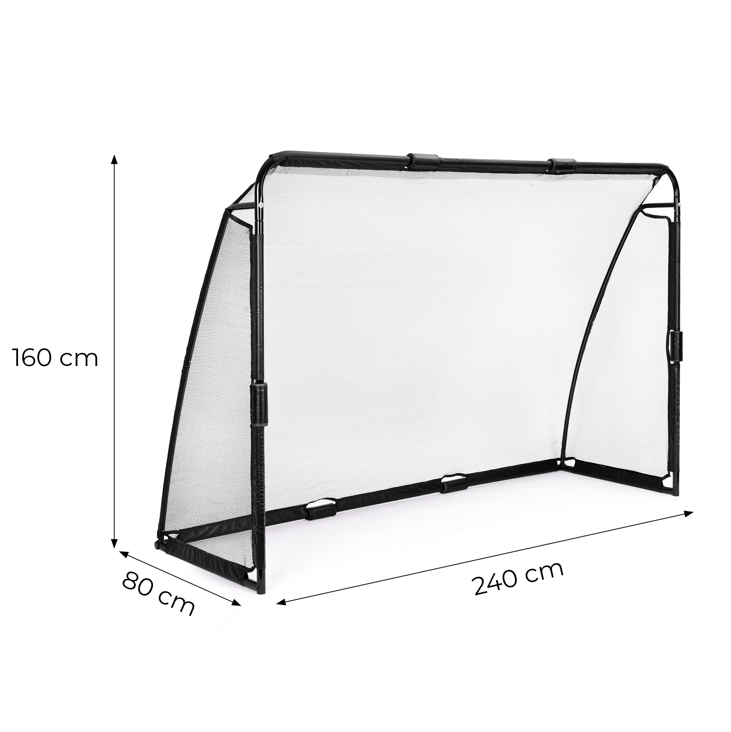 Futbolo vartai su tinklu 240x160x80 cm MOVEPRO aprašymas - Prekės nuotrauka