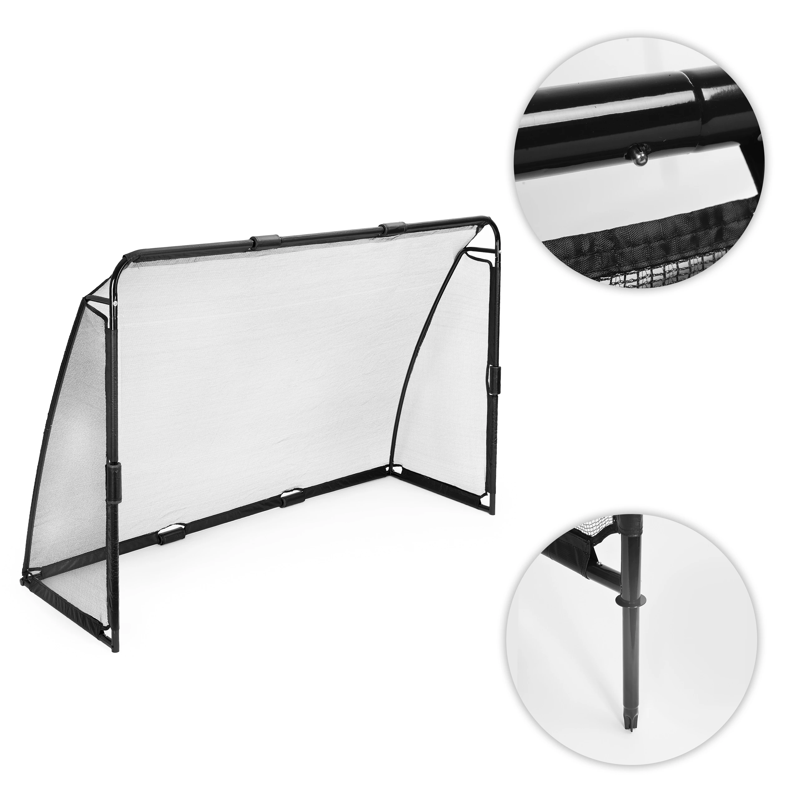 Futbolo vartai su tinklu 240x160x80 cm MOVEPRO aprašymas - Prekės nuotrauka
