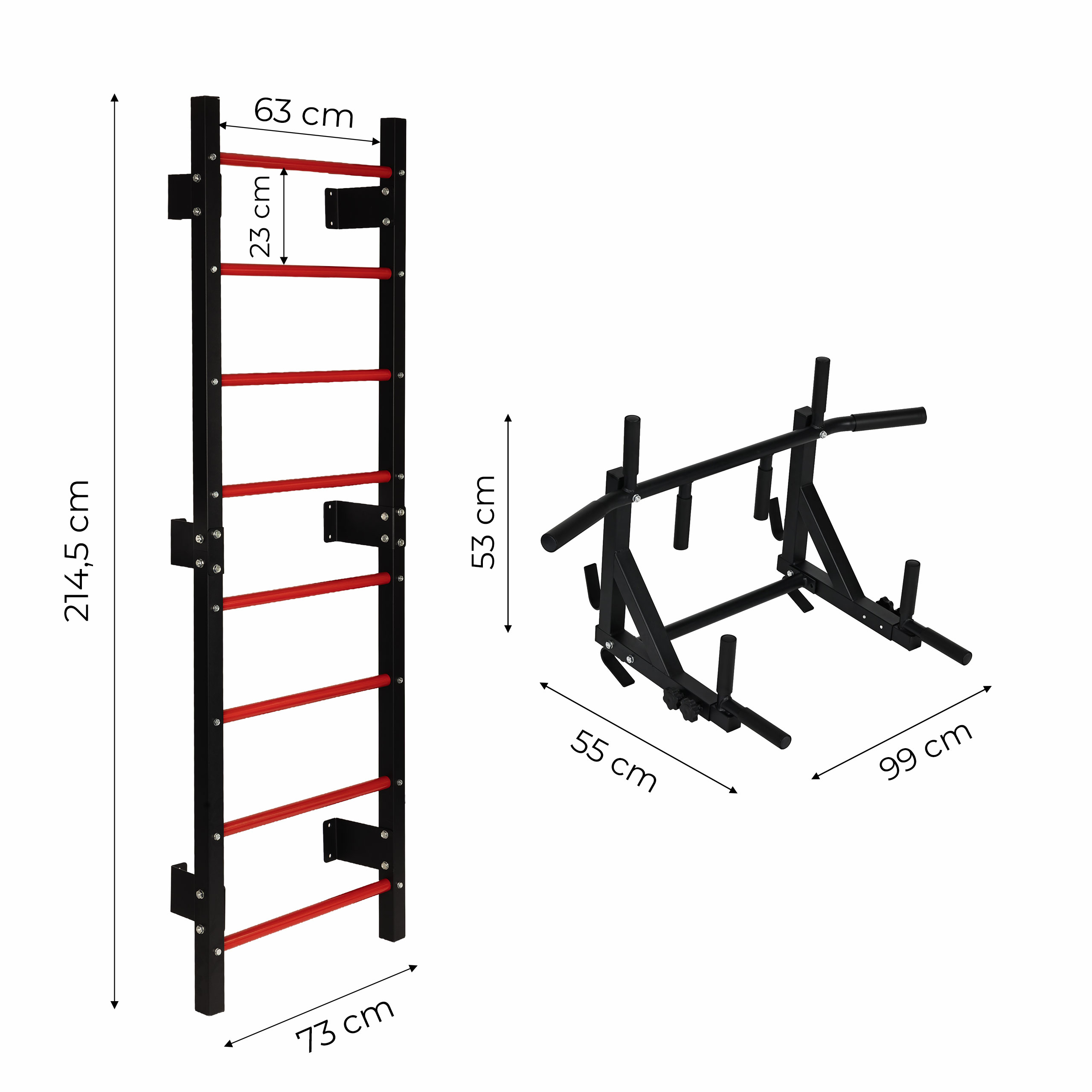 Gimnastikos sienelė 215 cm prisitraukimų skersinis vaikams ir suaugusiems juoda MOVEPRO aprašymas - Prekės nuotrauka