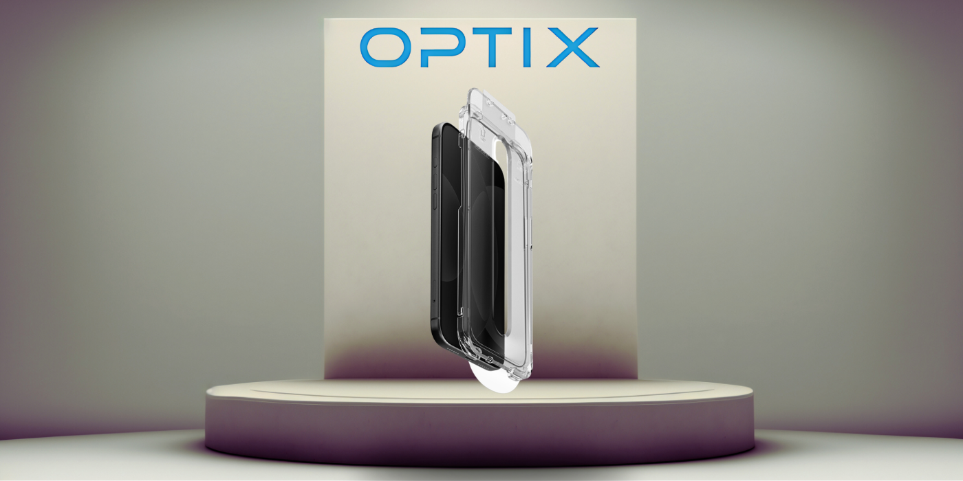 Grūdintas stiklas UNIQ Optix SwiftFit Vivid DX2, skirtas iPhone 18 Pro Max su aplikatoriumi aprašymas - Prekės nuotrauka