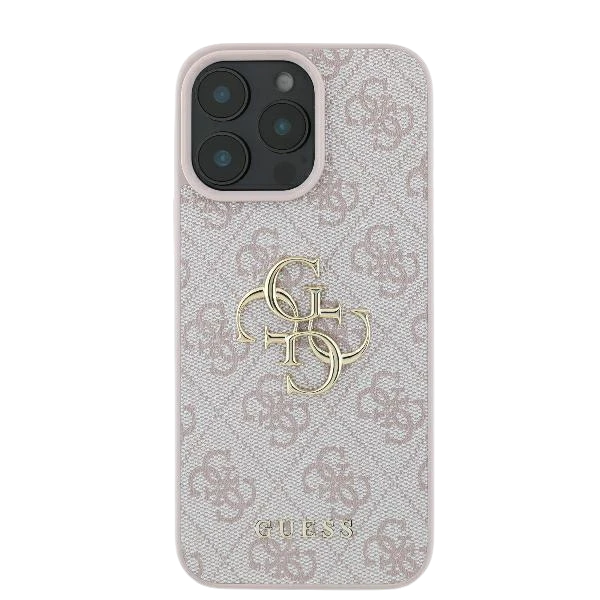 Guess 4G Big Logo Apple iPhone 16 – dėklas telefonui rožinės spalvos aprašymas - Prekės nuotrauka