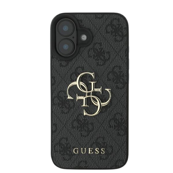 Guess 4G Big Logo iPhone 16 – dėklas telefonui juodos spalvos aprašymas - Prekės nuotrauka