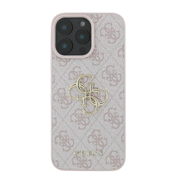 Guess 4G Big Logo iPhone 16 – telefono dėklas, rožinės spalvos aprašymas - Prekės nuotrauka