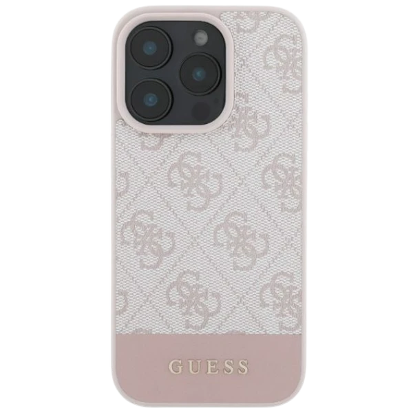 Guess 4G Bottom Stripe Apple iPhone 16 Pro – dėklas telefonui rožinės spalvos aprašymas - Prekės nuotrauka Guess 4G Bottom Stripe Apple iPhone 16 Pro – dėklas telefonui rožinės spalvos aprašymas - Prekės nuotrauka