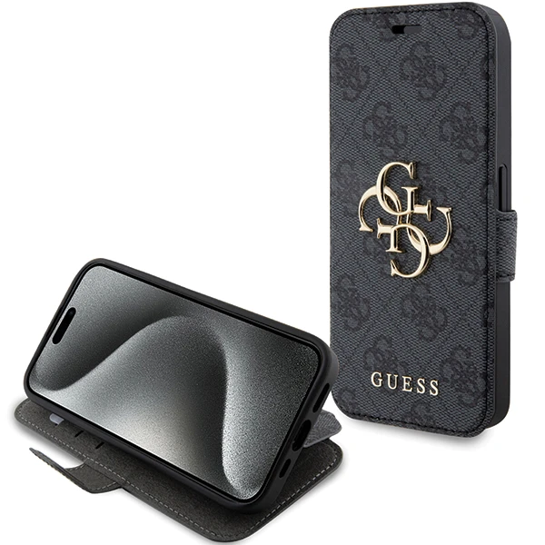 Guess 4G Metal Logo Apple iPhone 15 Pro - dėklas telefonui pilkos spalvos aprašymas - Prekės nuotrauka Guess 4G Metal Logo Apple iPhone 15 Pro - dėklas telefonui pilkos spalvos aprašymas - Prekės nuotrauka