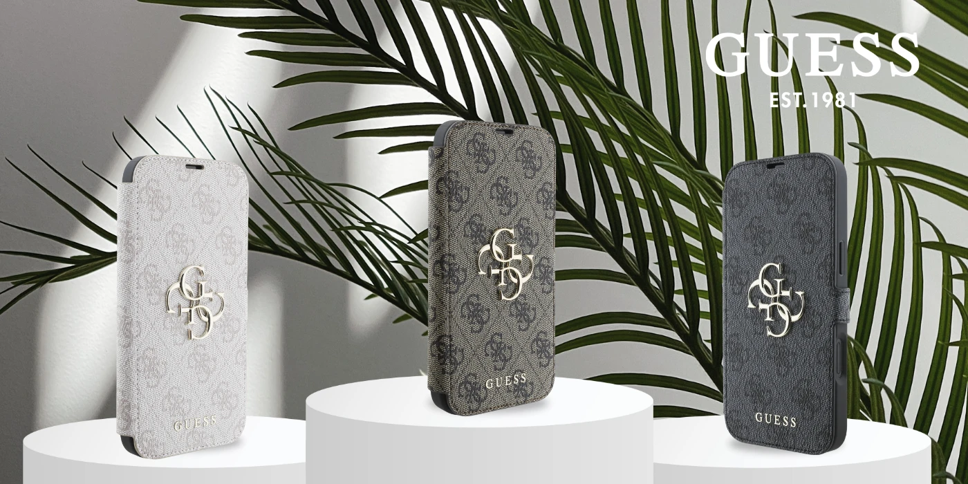 Guess 4G Metal Logo Apple iPhone 16 - dėklas telefonui juodos spalvos aprašymas - Prekės nuotrauka