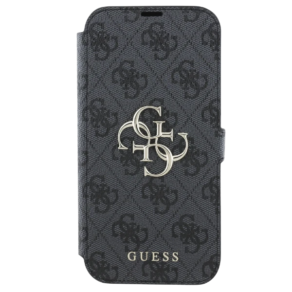 Guess 4G Metal Logo Apple iPhone 16 - dėklas telefonui juodos spalvos aprašymas - Prekės nuotrauka
