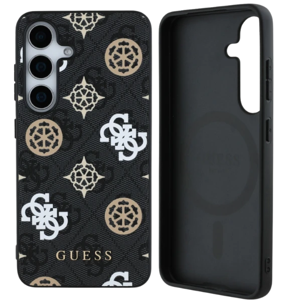 Guess 4G Printed Colored Peony Pattern MagSafe Samsung Galaxy S25 dėklas telefonui juodos spalvos aprašymas - Prekės nuotrauka Guess 4G Printed Colored Peony Pattern MagSafe Samsung Galaxy S25 dėklas telefonui juodos spalvos aprašymas - Prekės nuotrauka