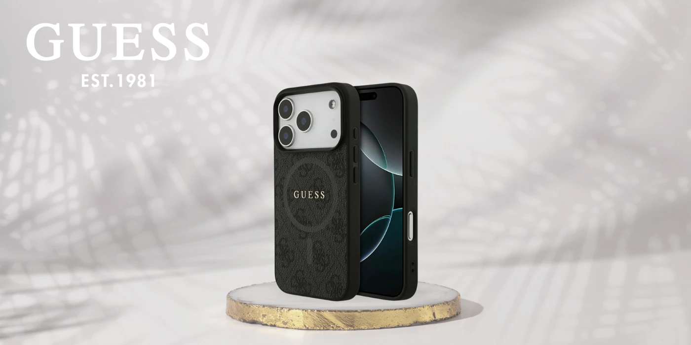 Guess 4G Ring Classic Logo MagSafe dėklas skirtas Apple iPhone 17 Pro juodos spalvos aprašymas - Prekės nuotrauka Guess 4G Ring Classic Logo MagSafe dėklas skirtas Apple iPhone 17 Pro juodos spalvos aprašymas - Prekės nuotrauka