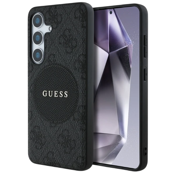Guess 4G Round Patch Classic Logo MagSafe Samsung Galaxy S25 dėklas telefonui juodos spalvos aprašymas - Prekės nuotrauka Guess 4G Round Patch Classic Logo MagSafe Samsung Galaxy S25 dėklas telefonui juodos spalvos aprašymas - Prekės nuotrauka