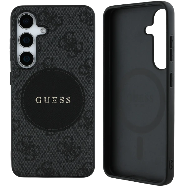 Guess 4G Round Patch Classic Logo MagSafe Samsung Galaxy S25 dėklas telefonui juodos spalvos aprašymas - Prekės nuotrauka Guess 4G Round Patch Classic Logo MagSafe Samsung Galaxy S25 dėklas telefonui juodos spalvos aprašymas - Prekės nuotrauka